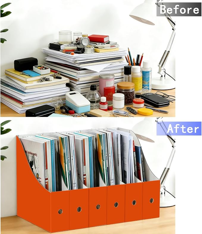 Limitliho 6 Pack Cardboard Magazine Holder - Image 4