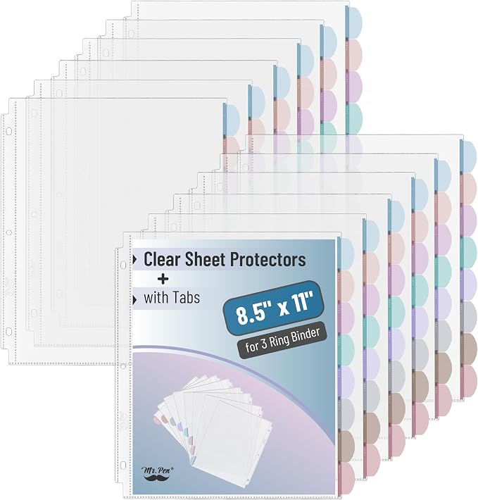 Mr. Pen- Clear Sheet Protectors by MrPen