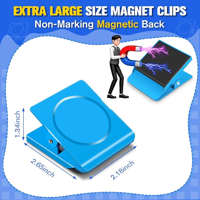 Grtard Strong Magnetic Clips, 2.2 Inch Extra Large Magnetic Clips Heavy Duty - Image 2