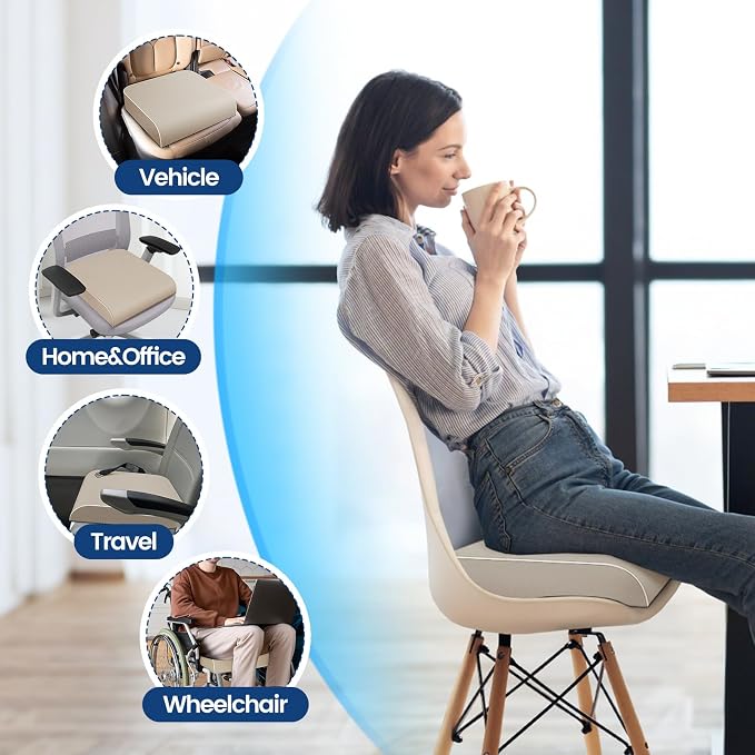SweetSlubr Seat Cushion for Tailbone Pain Relief, Office Chair Cushion - Image 6