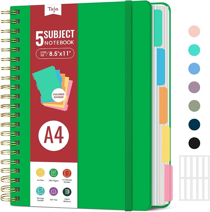 Hardcover Spiral Journal Notebooks by Taja