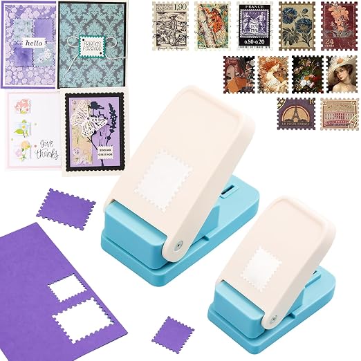 CYFUN DESIGN 2Pcs Stamp Punch, 1.5X1.25in Large Stamp Punch, 1x0.8in by CYFUNDESIGN