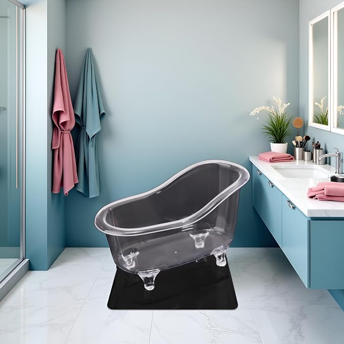 Clear Mini Bathtub Sundries Storage Box Jewelry Storage Box Makeup Organizer - Image 6