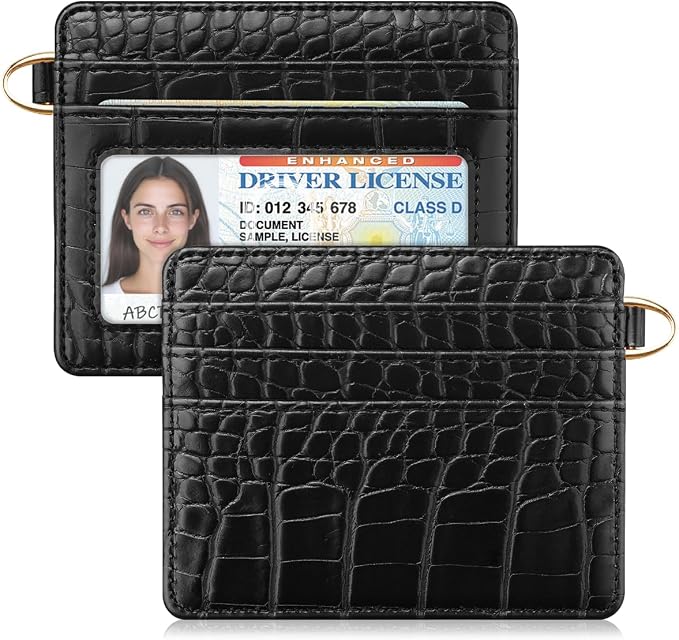 Slim Credit Card Holder Crocodile Wallet Women Thin Alligator Wallets RFID by Simikol