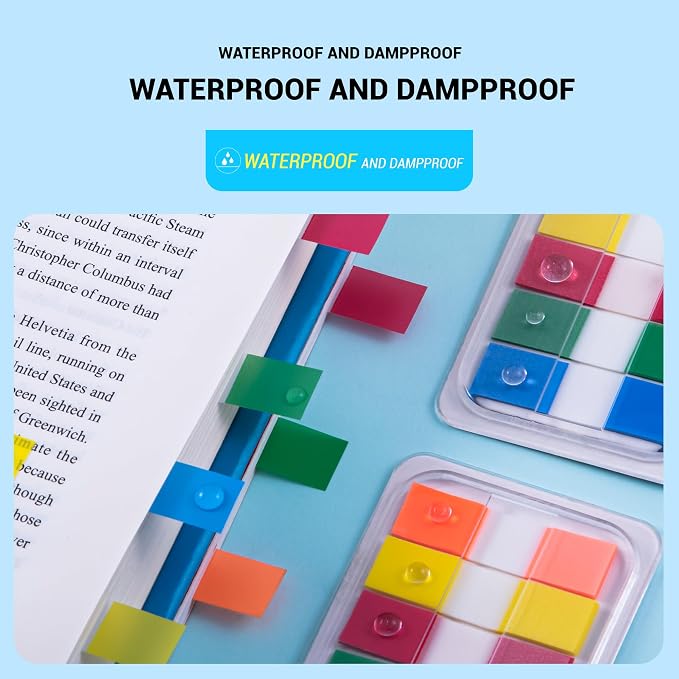Golcellia 300 Pcs Sticky Tabs Bible Tabs, Writable Repositionable Book Tabs - Image 5