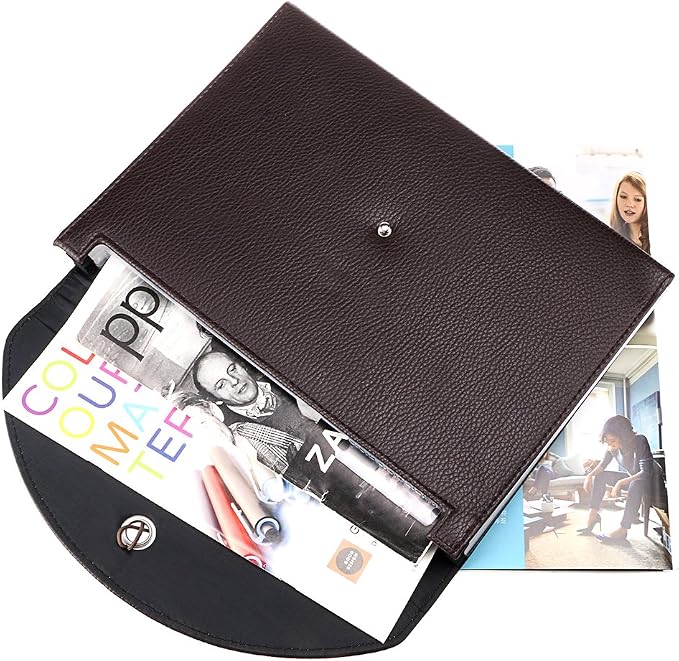 BTSKY PU Leather Expanding File Folders-13 Pockets A4 Letter Size Paper File - Image 4