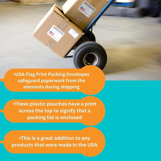 PSBM Bulk 1000 Pack 4 1/2" x 5 1/2" Back Loading Packing List Envelopes - Image 5
