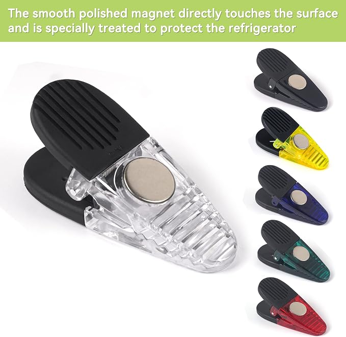 3-1/4" Length Plastic Refrigerator Magnet Clips Set - Image 2