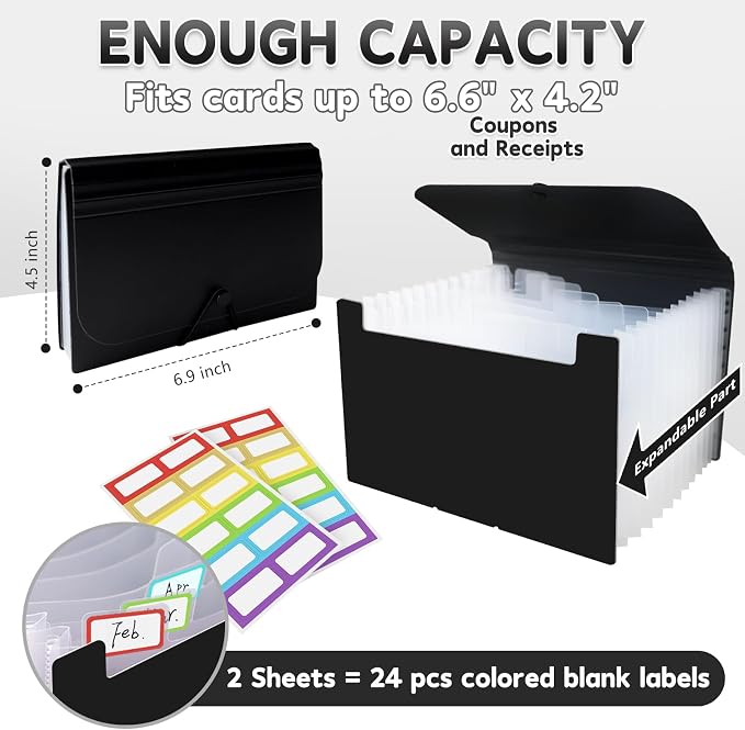 DHATMYC 4x6 Index Card Organizer Holder File Box 3x5 Inch Note Flash Card - Image 2