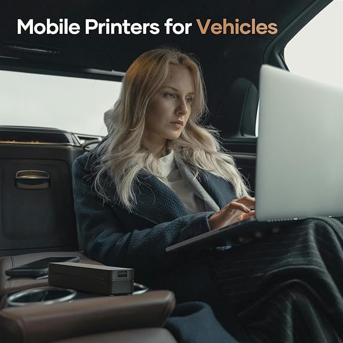 iDPRT Portable-Printer Wireless for Travel, 300DPI Inkless-Thermal-Small-Printer for Home Use, Office, Vehicles, Mobile Bluetooth Printers Supports 8.5" x 11" US Letter&A4&A5 Size, for Phone & PC-DeskLoop Office