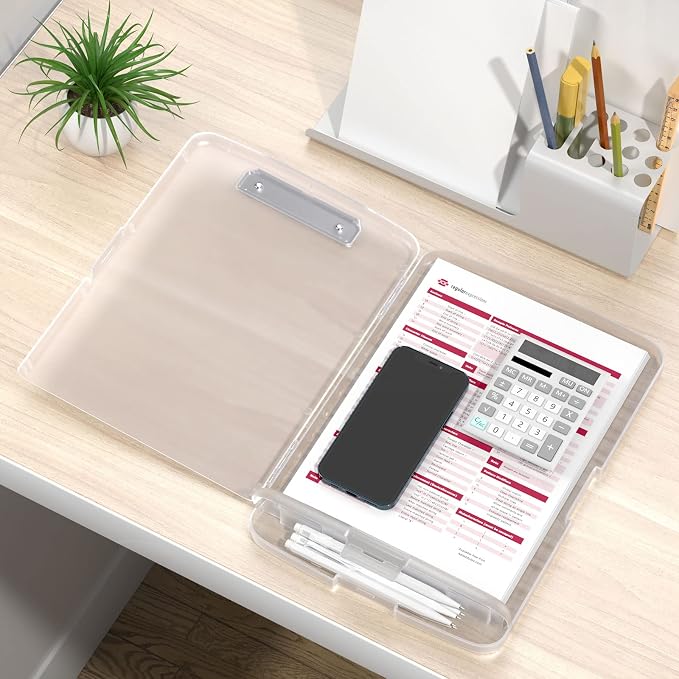 Rimilak Plastic Clipboard with Storage, 8.5 x 11 High Capacity Folio Nursing - Image 7