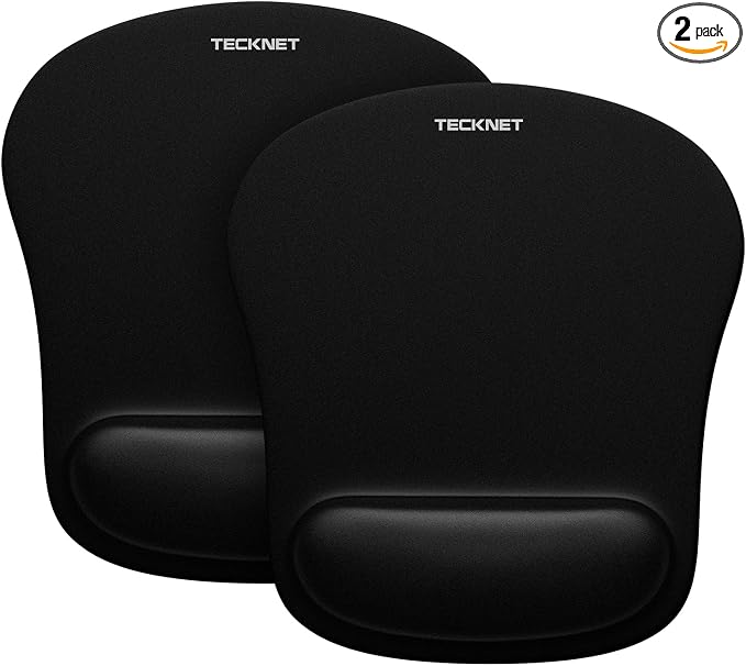 TECKNET 2 Pack Mouse Pad with Wrist Support, Ergonomic Gaming Mouse Pad Pain by Tecknet