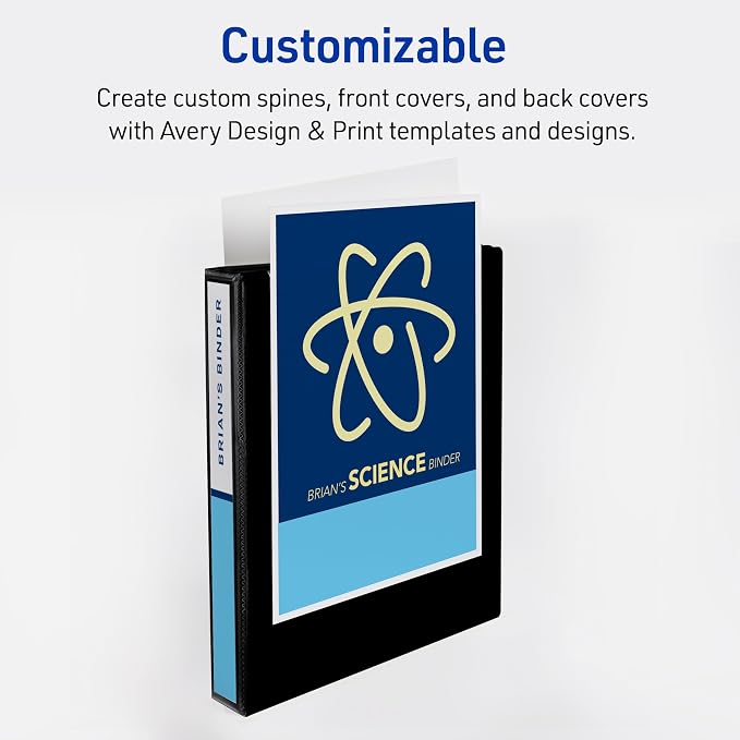 Avery Heavy-Duty View 3 Ring Binder, 0.5 Inch One Touch Slant Rings, 135-Sheet - Image 5
