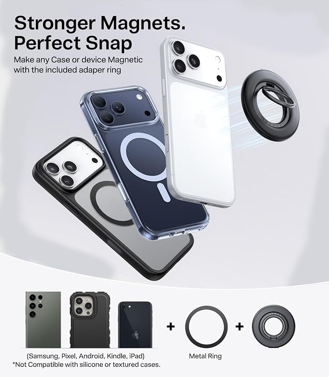 TORRAS 2025 Flagship Magnetic Phone Grip Ring Holder Kickstand Fit - Image 7