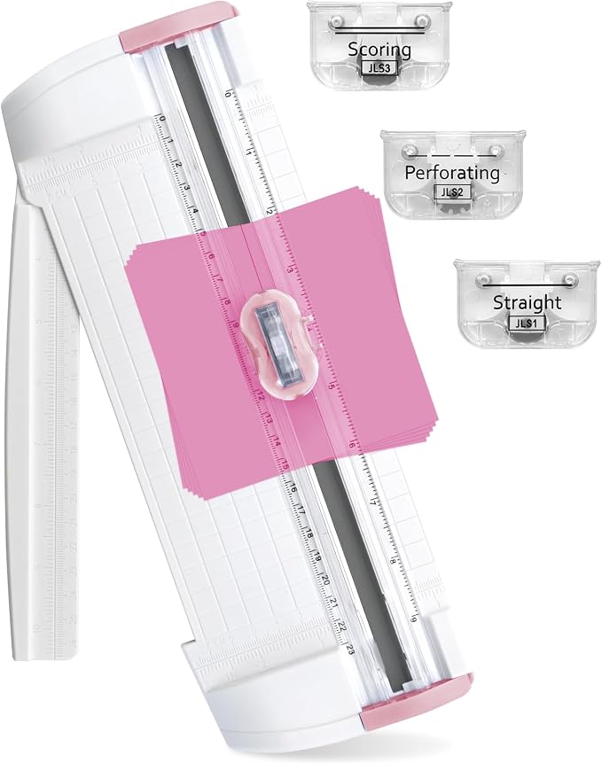 3-in-1 Paper Trimmer with Straight, Scoring & Perforating Blades, Scrapbooking by Meafeng