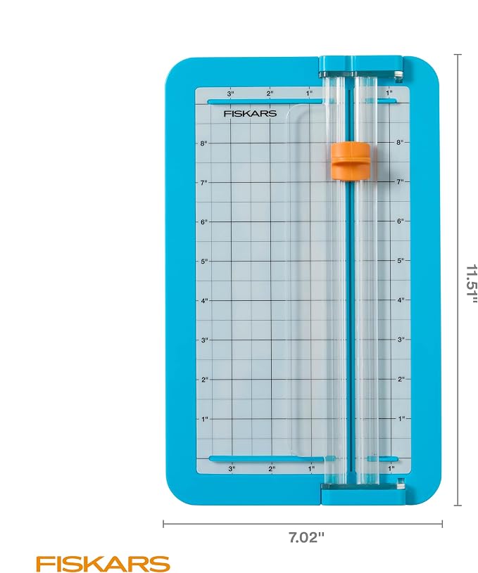 Fiskars Kids Junior Paper Trimmer – Turquoise Safe and Easy Paper Cutter - Image 3