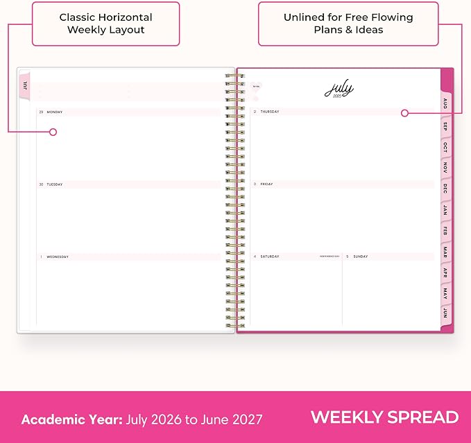 Blue Sky Color Me Courtney 2026-2027 Weekly and Monthly Academic Year Planner - Image 3