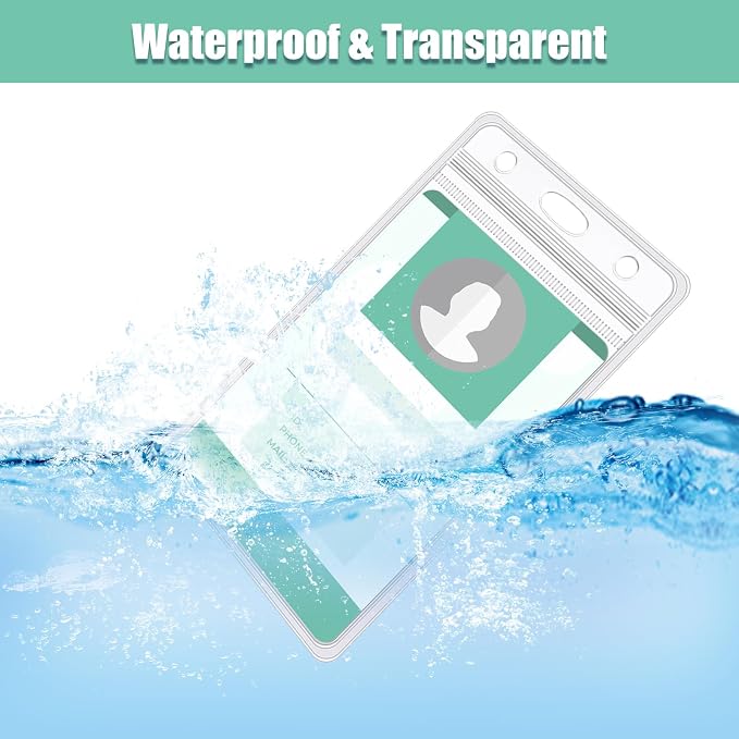 400 Pack Vertical ID Badge Holders Clear Plastic Waterproof Card Holder - Image 3