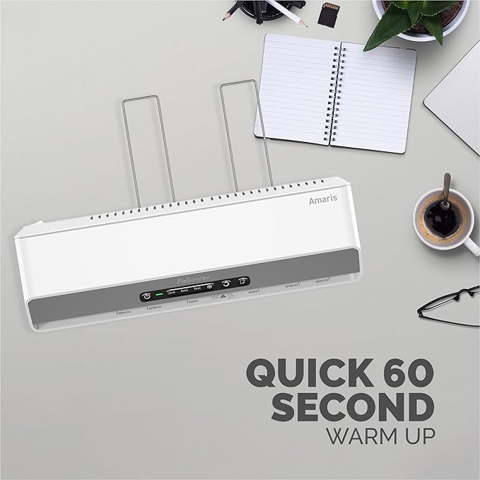 Fellowes Amaris 125 laminator Machine, School or Office use, 12.5 max Width, with 10 Jam Free Laminating Sheets-DeskLoop Office