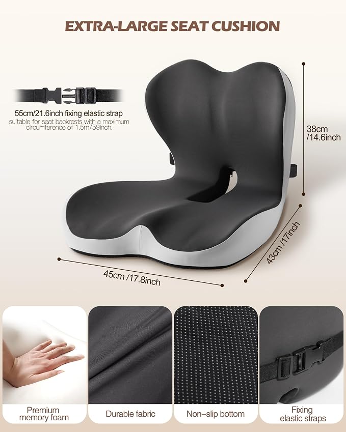 Office Chair Cushion for Tailbone & Low Back Pain Relief, Seat Cushions for - Image 6