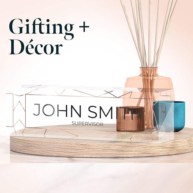 Desk Name Plate Personalized, Custom Name Plates, 2½/x8 Inches, Thick - Image 2