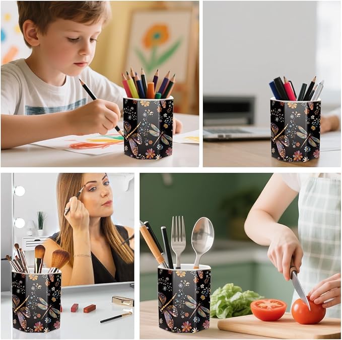 Pen Holder, Pencil Cup for Desk, Cute Desk Organizer, Durable Ceramic - Image 7