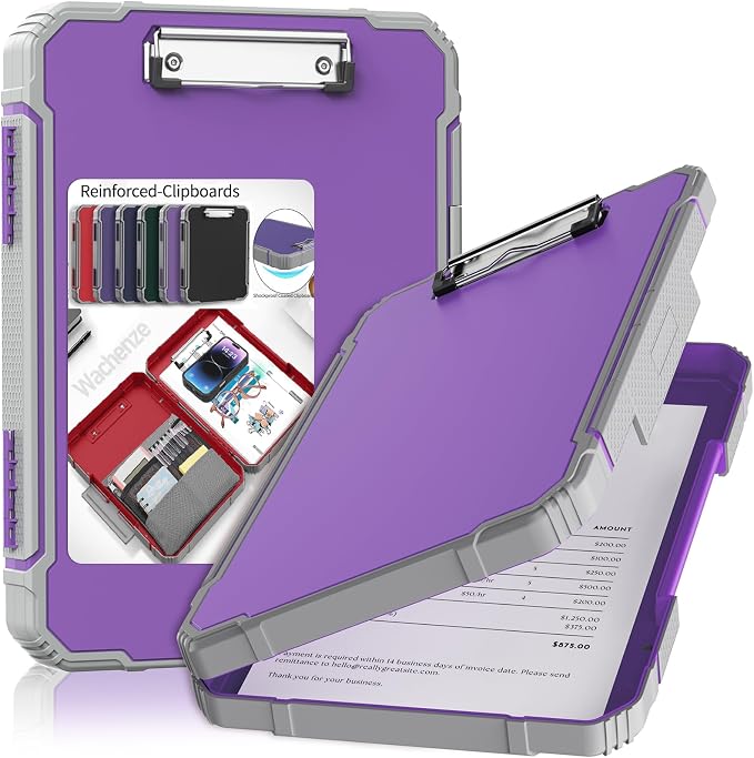 Thicker Clipboard with Storage, Internal Pen Pouch Included, A4 / Letter Size by HOME