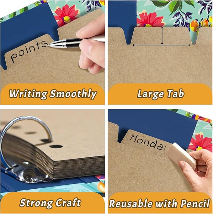 Kraft Binder Dividers, 8.5 x 11 inches Binder Dividers - Image 4