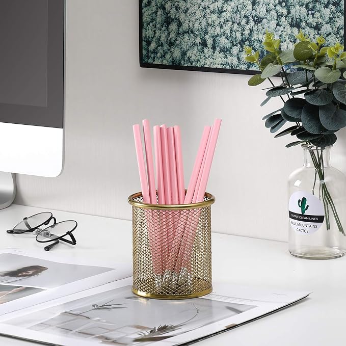 PAG Pencil Holder for Desk, 2 Pack Desktop Pen Cup, Office Supplies Desk - Image 5