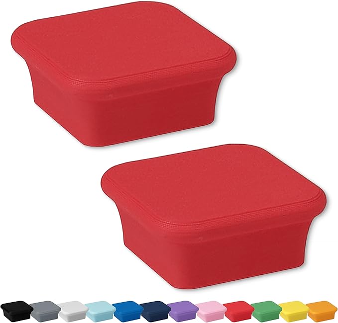 Glassboard Studio MiniBar Magnet - Strong Neodymium Rare Earth Magnets for Fridge, Whiteboard, Locker & Magnetic Glassboards - Ideal for Crafting & Office Use - Strong Fridge Magnets (Cherry Red, 2)-DeskLoop Office