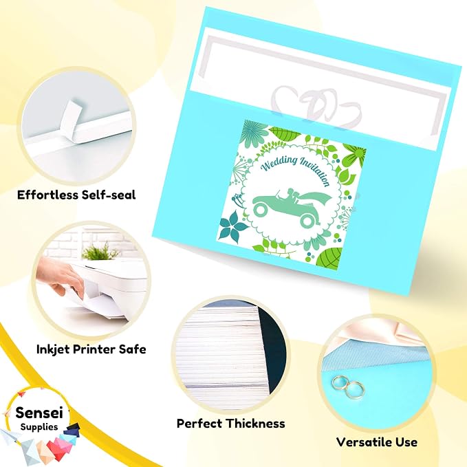 110 5x7 Light Blue Invitation Envelopes - Image 2