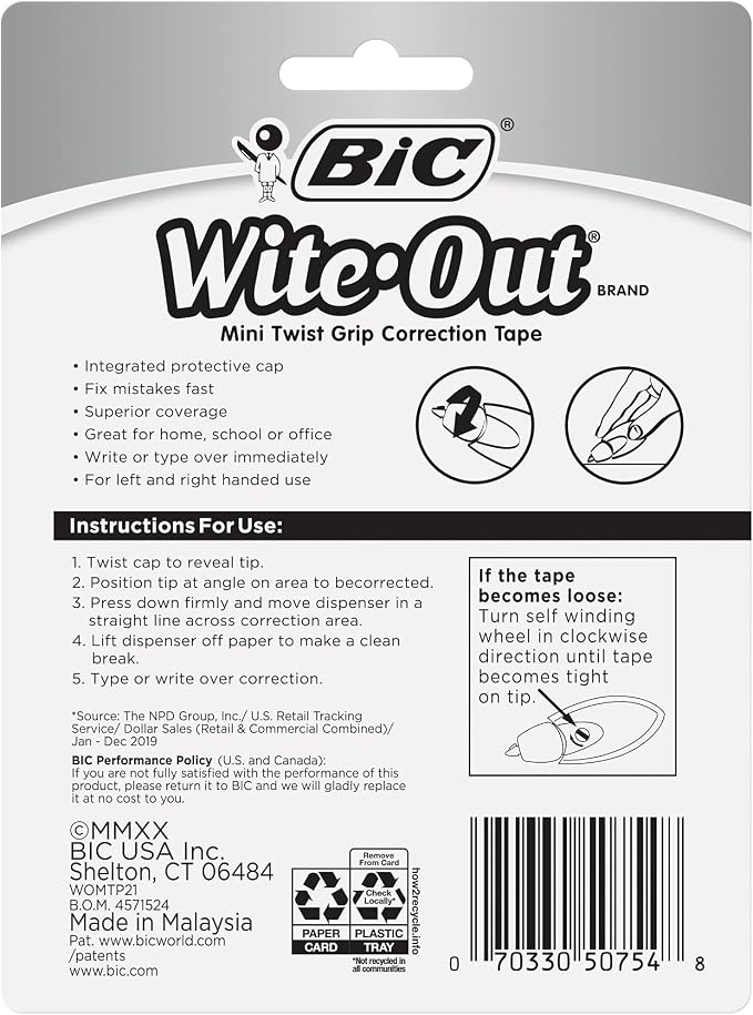 BIC Wite-Out Brand EZ Correct Correction Tape - Image 2