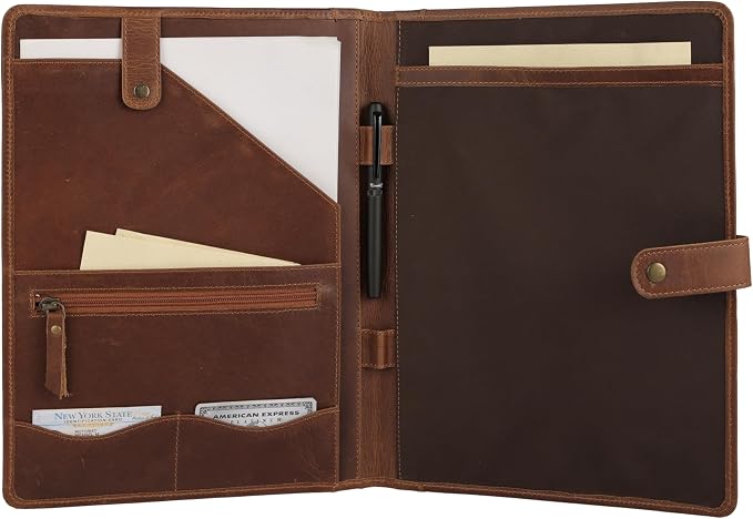 KomalC Leather Portfolio Folder - Image 3