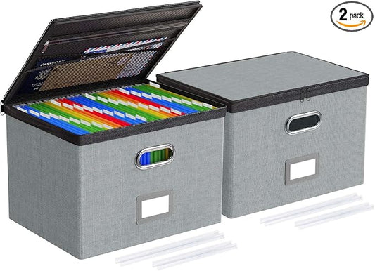 Oterri 2 Pack Large File Organizer Boxes by Oterri