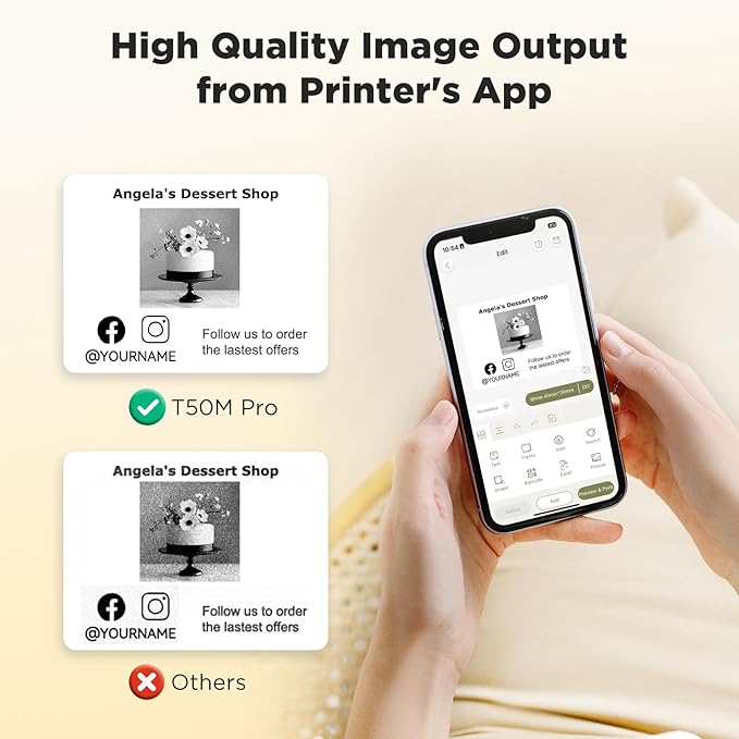 SUPVAN T50M Pro Bluetooth Label Maker Machine with Tape, Wide Waterproof Label, Versatile App with 40 Fonts and 450+ Icons, Inkless Labeler for Home, Kitchen, School, Office Organization, Black-DeskLoop Office