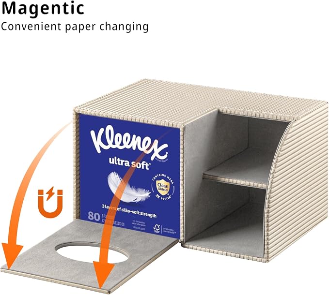 PU Leather Square Tissue Box Cover - Image 4