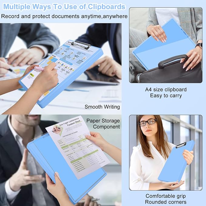 SFLHHDM Clipboard with Storage, Heavy Duty Clip Boards 8.5x11 with 2 Storage - Image 7