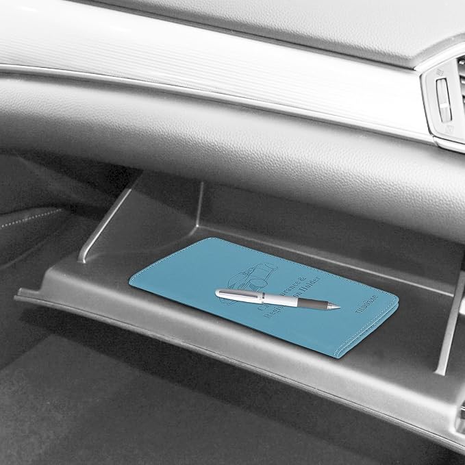 TILDOSAC Car Registration & Insurance Card Holder Leather Auto Glove Box - Image 8