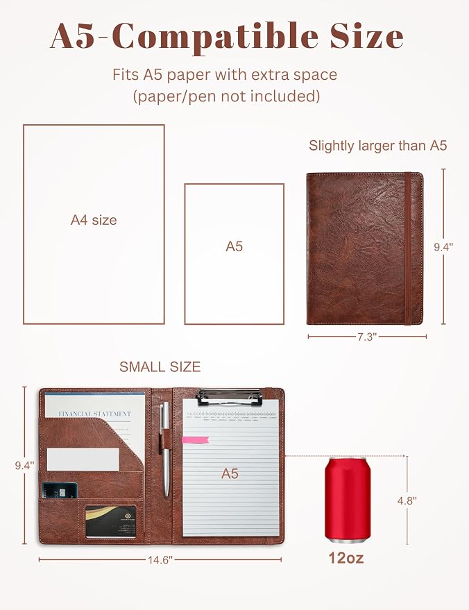 Mymazn Small Padfolio Clipboard Folder - Image 2