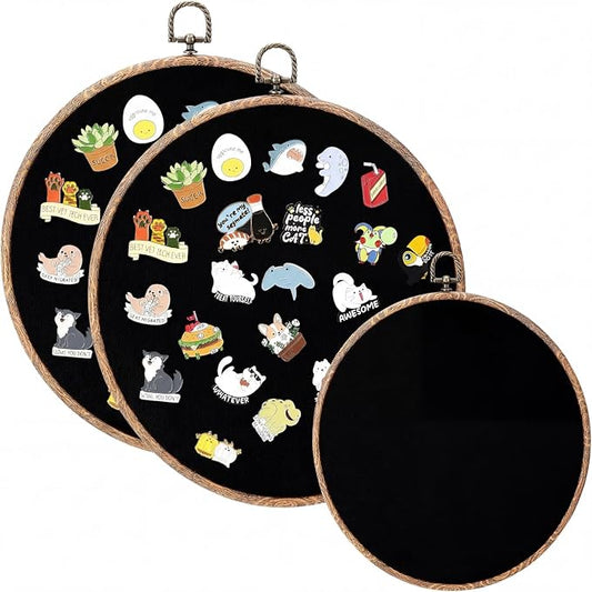 Yalikop Pin Display Board Fabric Enamel Pin Boards Wall Hanging Brooch Earrings by Yalikop