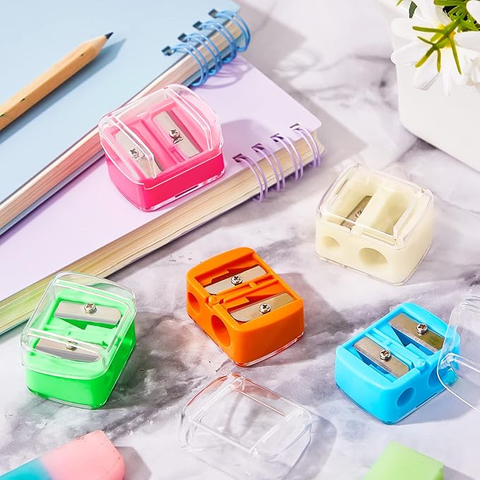 Chuangdi 5 Pack Makeup Pencil Sharpener Plastic Lip Liner Pencil Eyeliner - Image 4