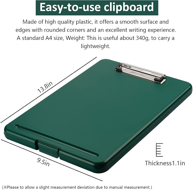 Clipboard with Storage, Storage Clipboard with Clip, Clipboards Foldable - Image 4