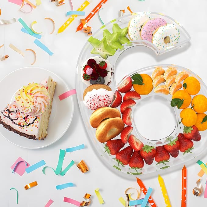 13.8" Extra Large Acrylic Number Charcuterie Board Box, Reusable Fillable - Image 5