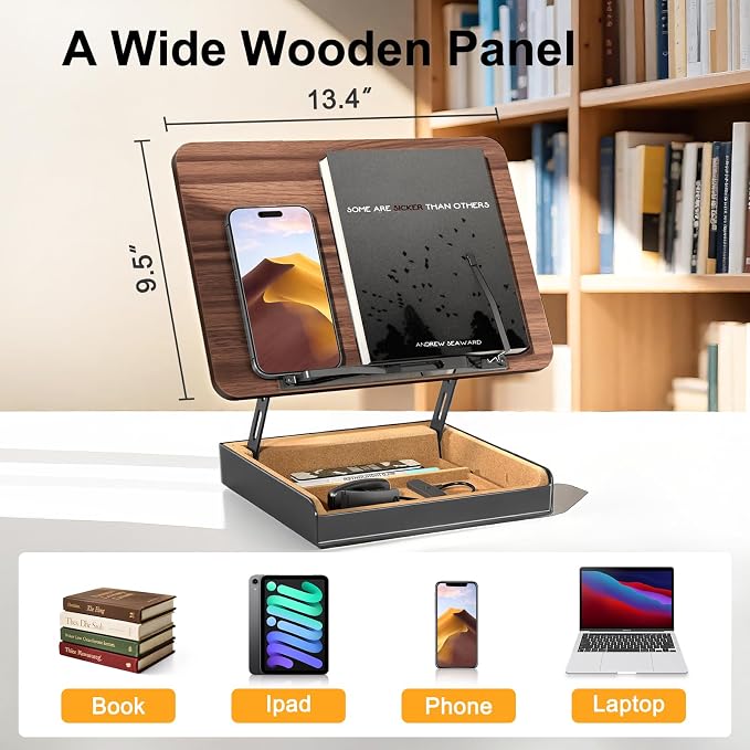 Book Stand with Storage, Book Holder - Image 7
