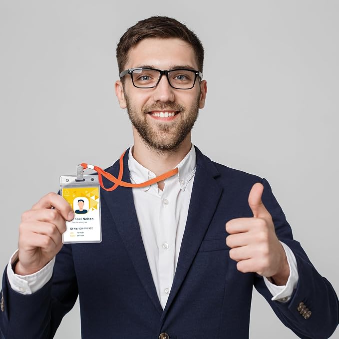 Marspark 100 Pcs ID Badge Holder - Image 4