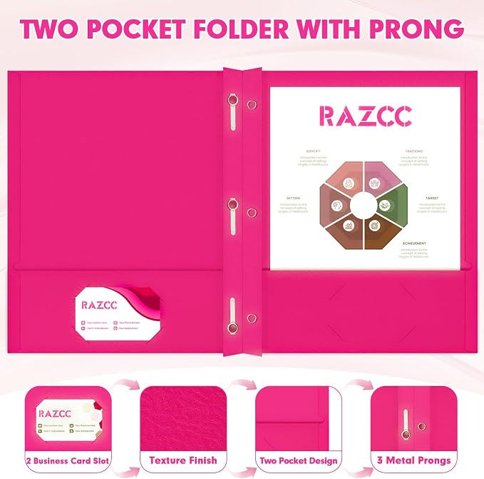 Two Pocket Folders, RAZCC 50 Pack Two Pocket Folders - Image 3