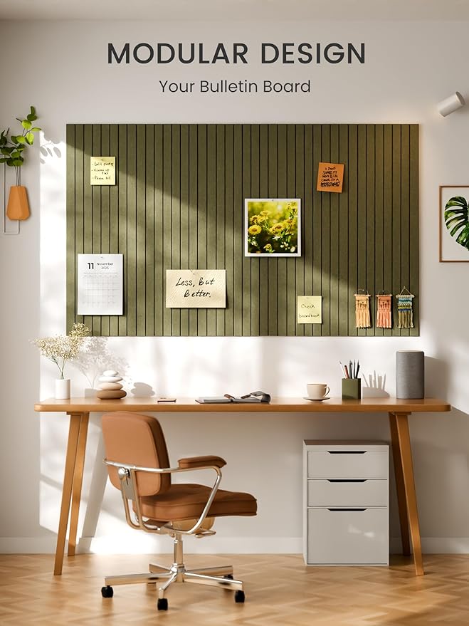 Bumusty Large Cork Board Alternative-36 x 24" Felt Bulletin Board Tiles - Image 6