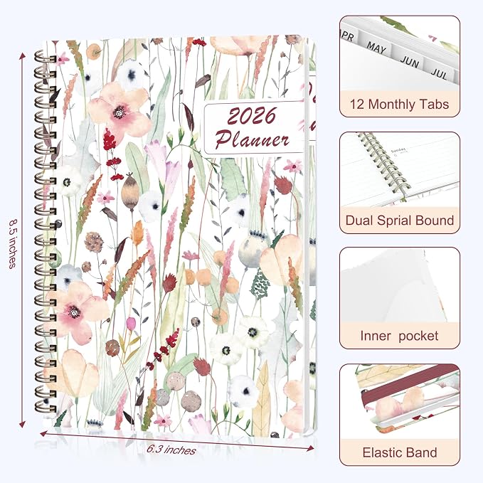 2026 Planner, Weekly and Monthly Calendar Academic Planner, Jan 2026 - Image 2