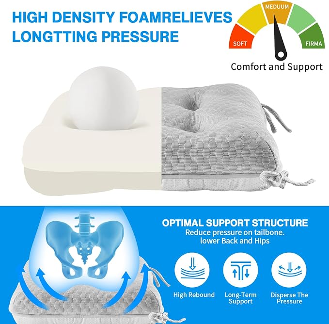 BETU Cooling Chair Cushions Set of 4, 3.5” Thick Seat Cushions, Breathable - Image 6