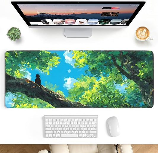 Desk Mat, Big Desk Pad, 31.5x11.8 Inches Extended Big Gaming Mouse Pad by stanploe
